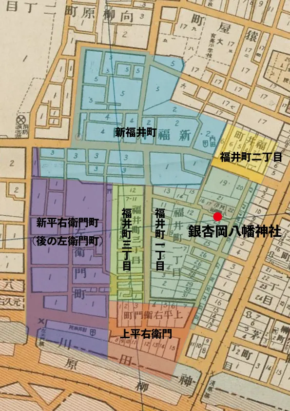 番地界入東京市拾五区区分図